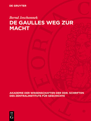 cover image of De Gaulles Weg zur Macht